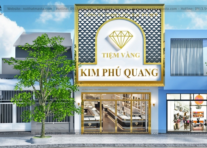 Thiết kế tiệm vàng Kim Phú Quang, Bình Dương